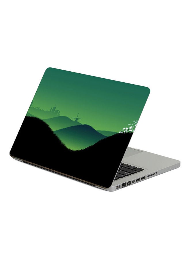 Hills LandscapePrinted Laptop Sticker Multicolor