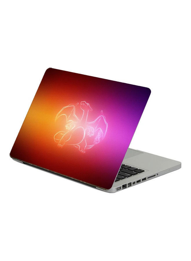 Dragon WingsPrinted Laptop Sticker Multicolor