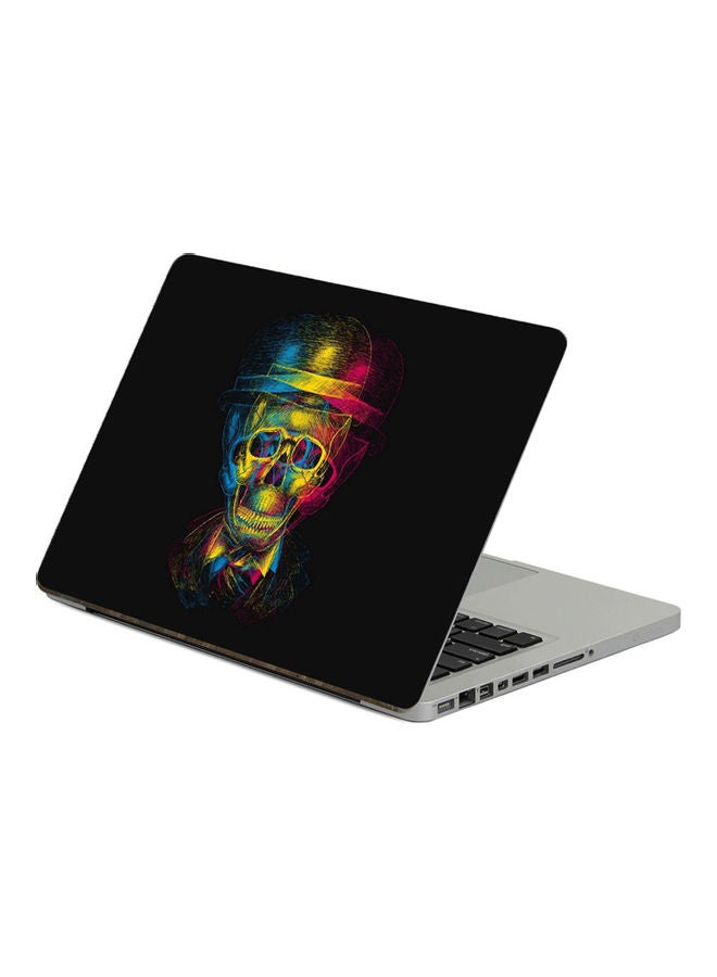 Skull HatPrinted Laptop Sticker 13.3 Inch Multicolor Multicolor 