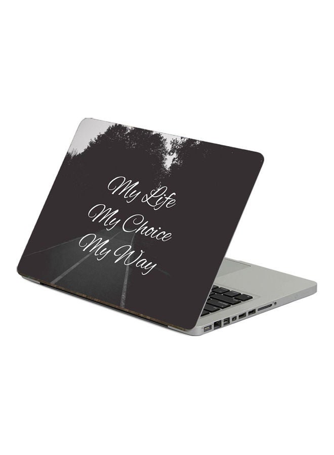 Inscription RoadPrinted Laptop Sticker Multicolor