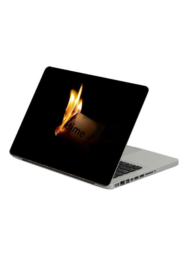Fire TimePrinted Laptop Sticker 13.3 Inch Multicolor Multicolor