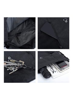 Rock Pow Solid Drawstring Closure Gym Sacks Black  - Image 4