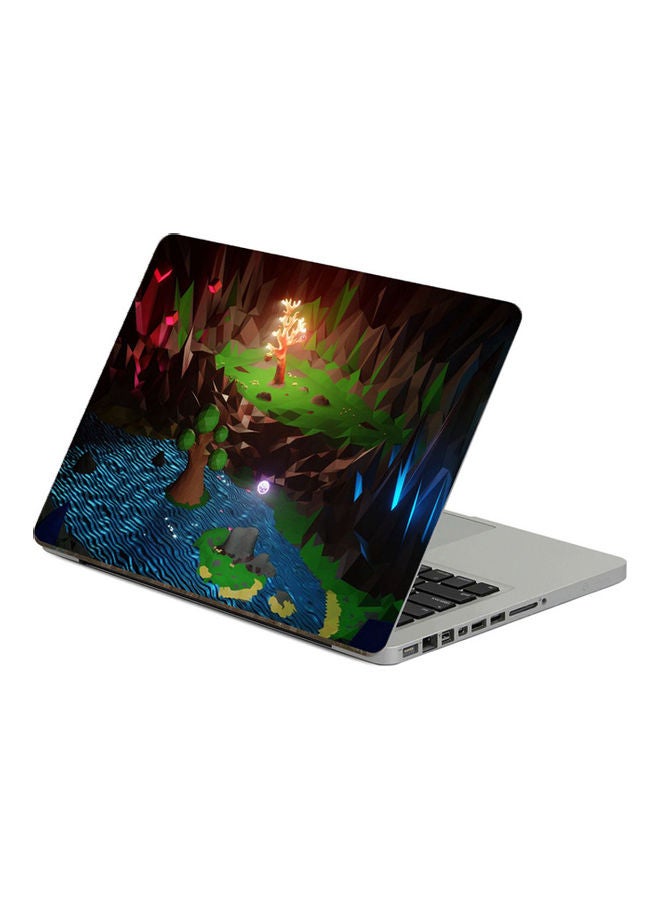 Low Poly LandscapePrinted Laptop Sticker 13.3 Inch Multicolor Multicolor