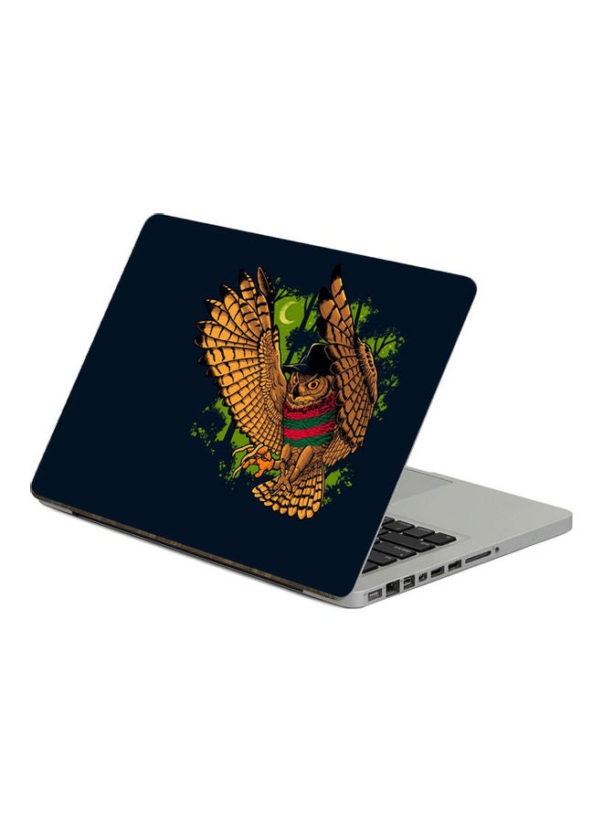 Owl BirdPrinted Laptop Sticker 13.3 Inch Multicolor Multicolor