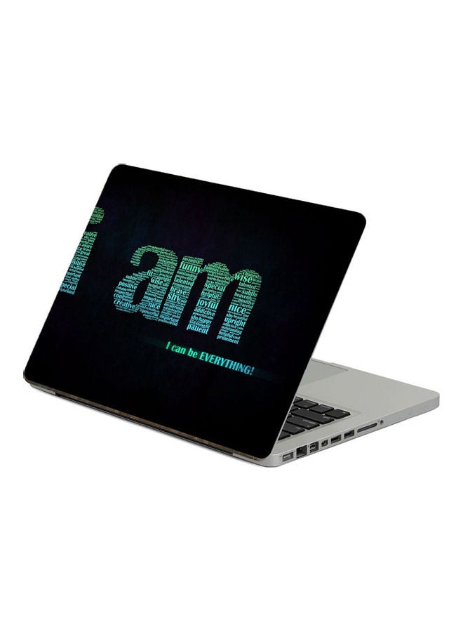 ملصق لابتوب بطبعة نقوش سوداء مقاس 13.3 بوصة، ألوان عدة متعدد الألوان