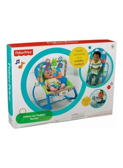 FISHER Infant To Toddler Rocker And Seat With Rattles Multicolor  - Image 2