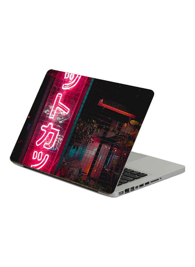 Neon HieroglyphsPrinted Laptop Sticker 13.3 Inch Multicolor Multicolor