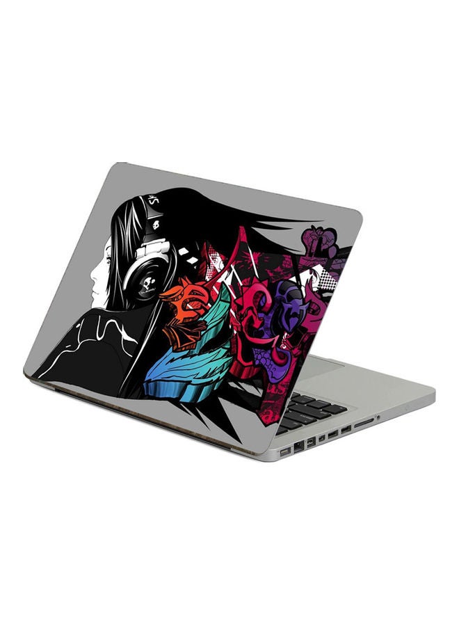 Generic Girl HeadphonesPrinted Laptop Sticker 13.3 Inch Multicolor Multicolor 