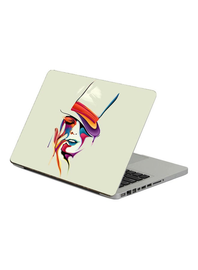 Face DrawingPrinted Laptop Sticker 13.3 Inch Multicolor Multicolor