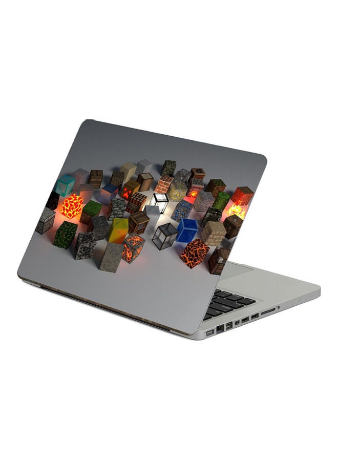 Generic Cubes ShapePrinted Laptop Sticker 13.3 Inch Multicolor Multicolor 
