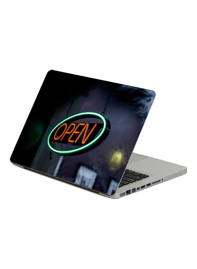 Open SignPrinted Laptop Sticker 13.3 Inch Multicolor Multicolor