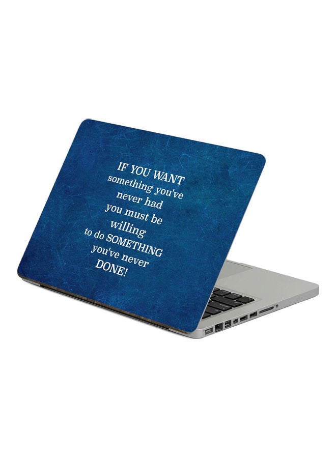 Quote InscriptionPrinted Laptop Sticker 13.3 Inch Multicolor Multicolor