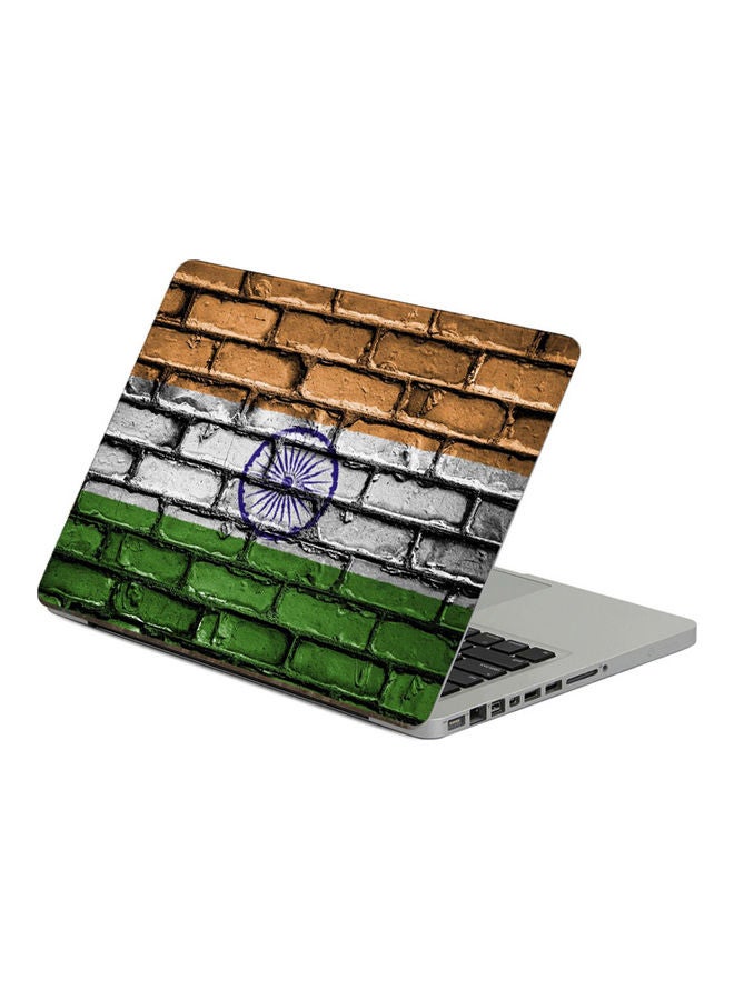 India FlagPrinted Laptop Sticker 13.3 Inch Multicolor Multicolor