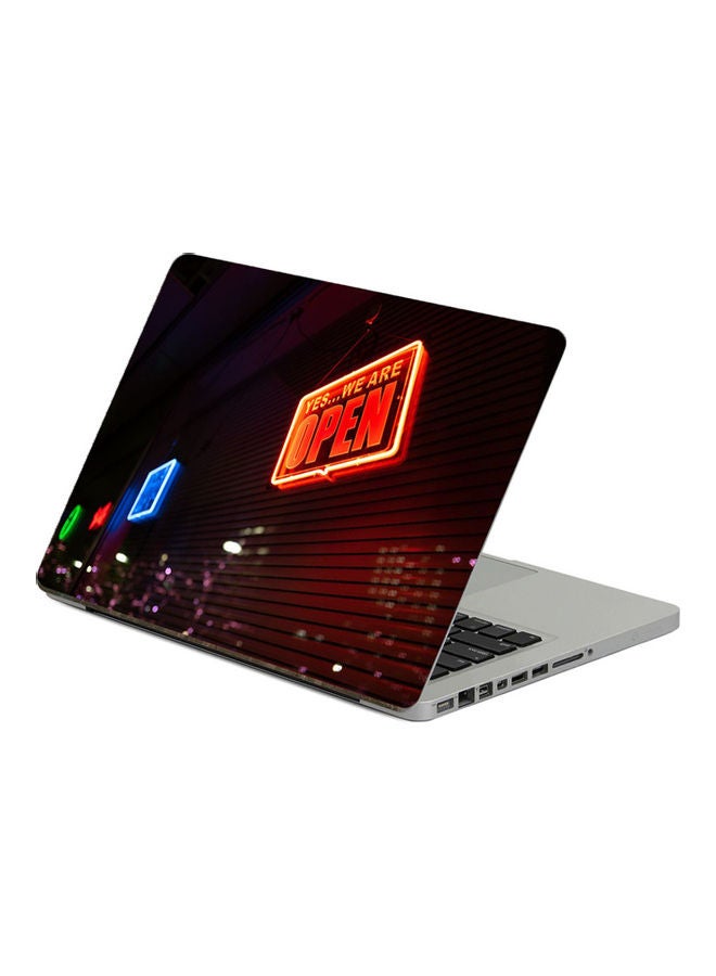 Sign NeonPrinted Laptop Sticker 13.3 Inch Multicolor Multicolor