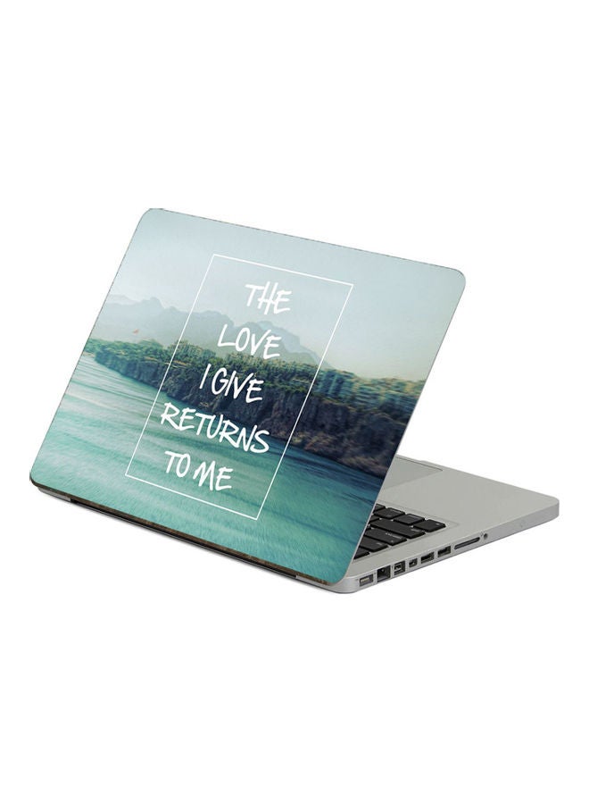 Inscription MotivationPrinted Laptop Sticker 13.3 Inch Multicolor Multicolor