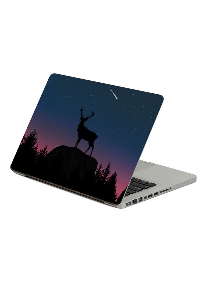 Deer SilhouettePrinted Laptop Sticker 13.3 Inch Multicolor Multicolor