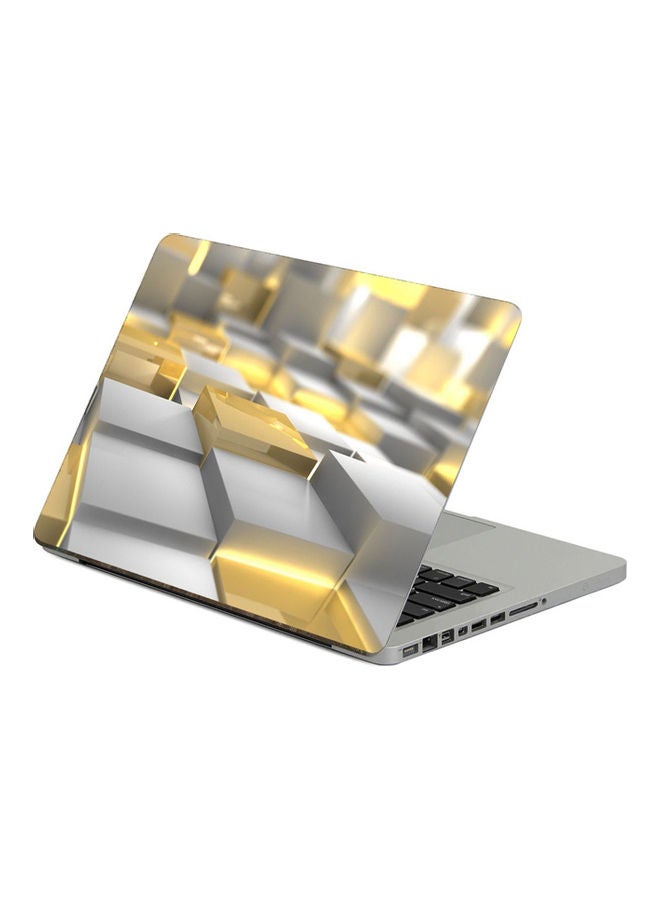 Generic Cubes SilverPrinted Laptop Sticker 13.3 Inch Multicolor Multicolor 