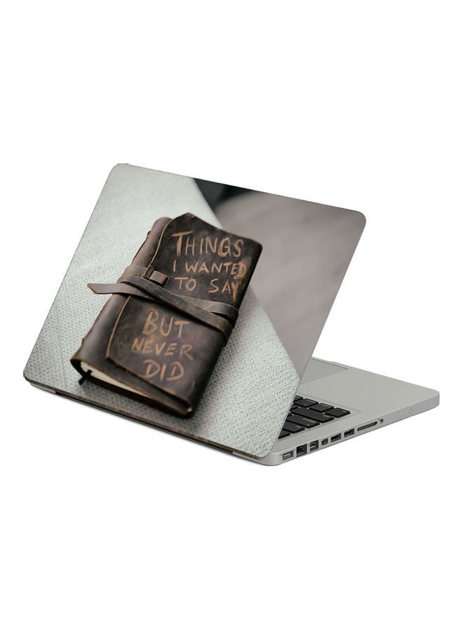 Notepad InscriptionPrinted Laptop Sticker 13.3 Inch Multicolor Multicolor