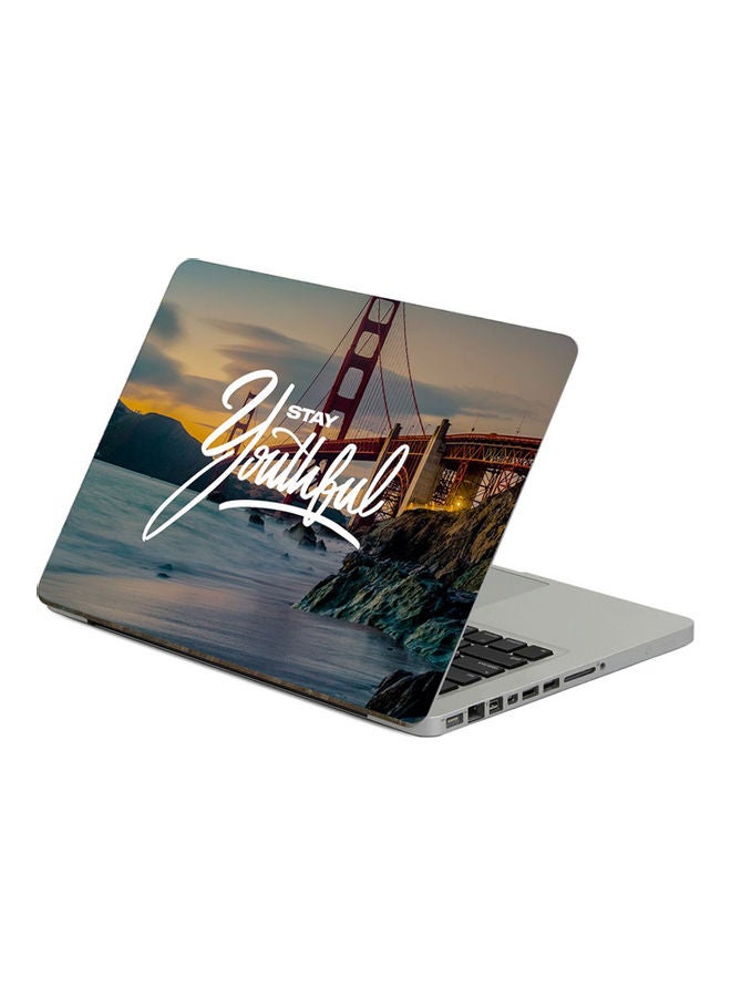 ملصق لابتوب بطبعة كلمات شبابية مقاس 13.3 بوصة، ألوان متعددة متعدد الألوان