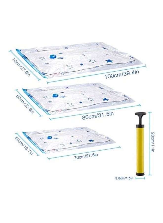 XiuWoo 6 Pieces Vacuum Storage Bags With Pump Multicolour - Image 2