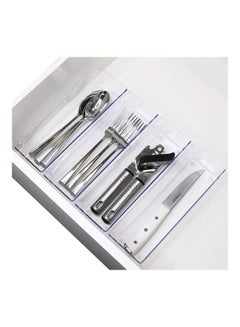 XiuWoo 4 Pack Plastic Drawer Organizers Clear  - Image 3