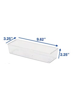XiuWoo 4 Pack Plastic Drawer Organizers Clear  - Image 5