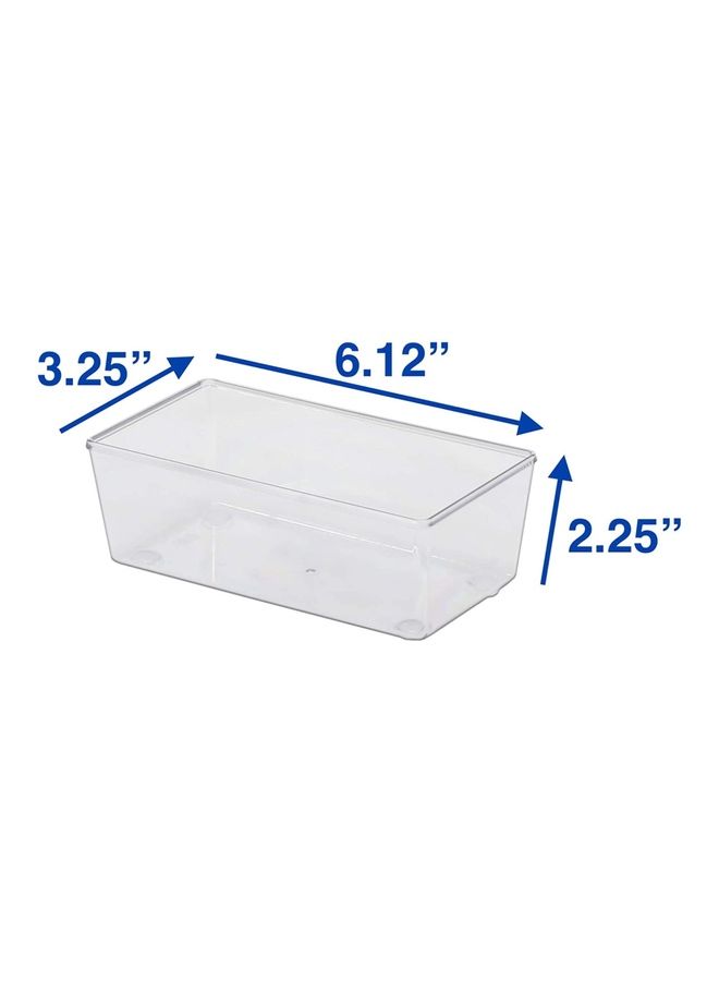 XiuWoo 6 Pack Plastic Drawer Organizers Clear - Image 5