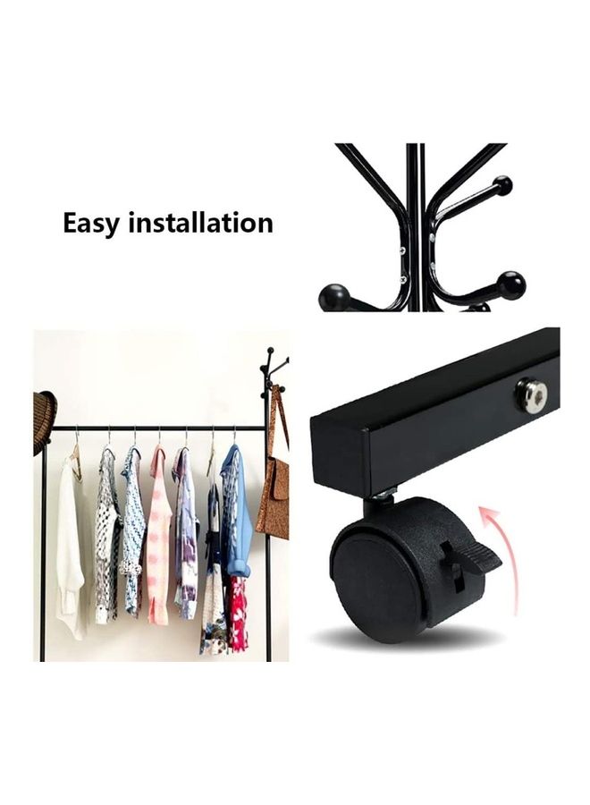 XiuWoo - Floor Standing Cloth Rack Black - Image 1