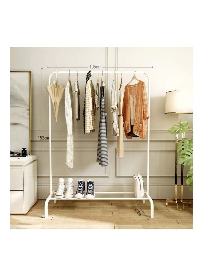 شو وو حامل ملابس يثبت على الأرض أبيض - Image 1