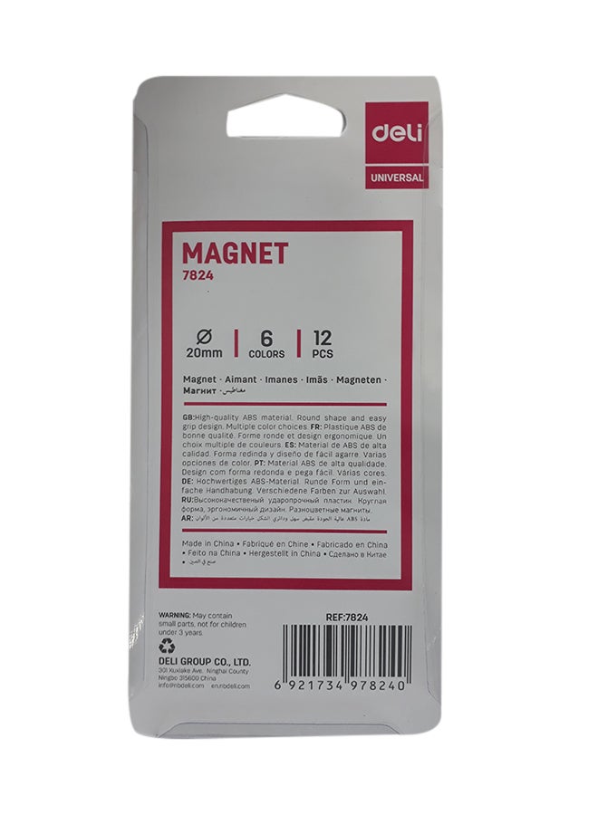 Deli 12-Piece Magnetic Button Set Multicolour  - Image 2