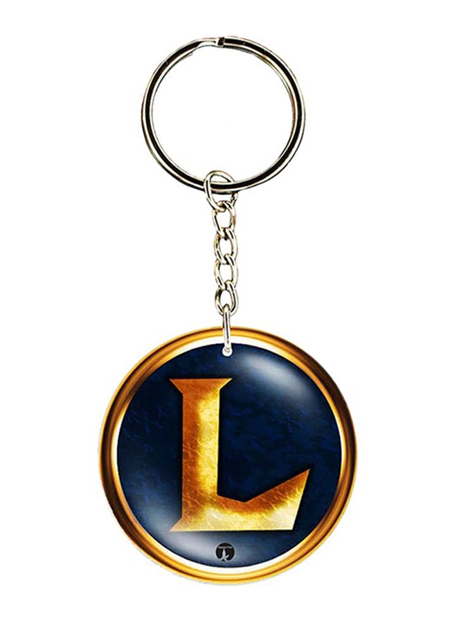 BP League Of Legends Logo Keychain Blue/Gold