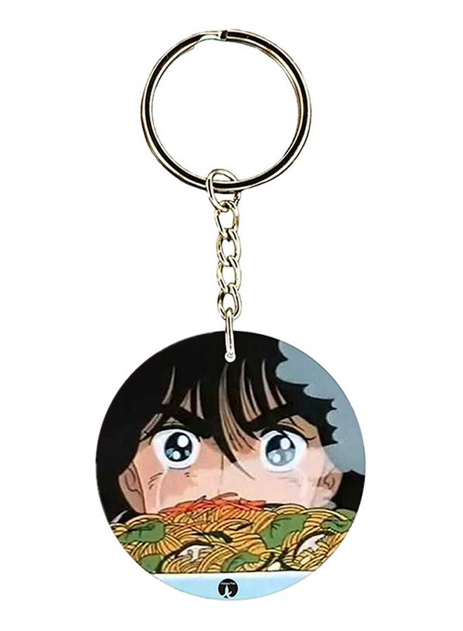 BP Anime Kabamaru Printed Keychain Black/Green/Silver