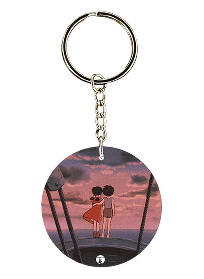 BP Plastic Anime Adnan And Lina Printed Keychain Multicolour