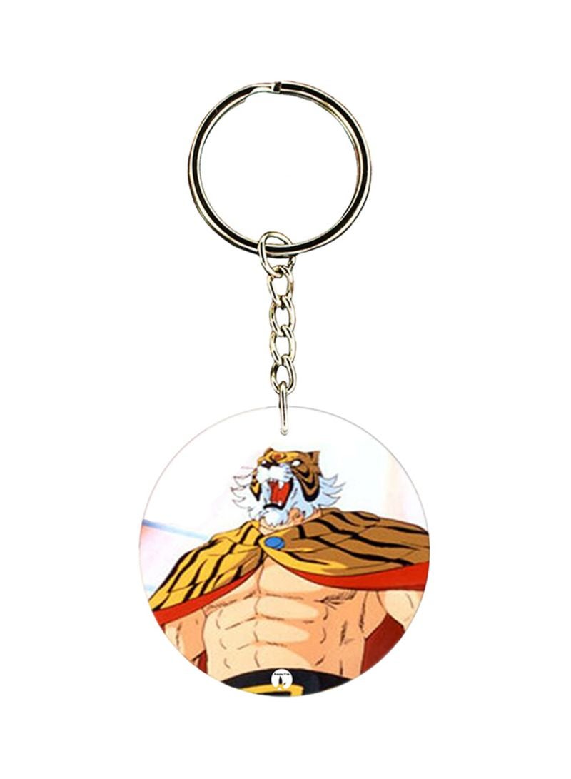 BP Double Sided Anime Tiger Mask Keychain Multicolour