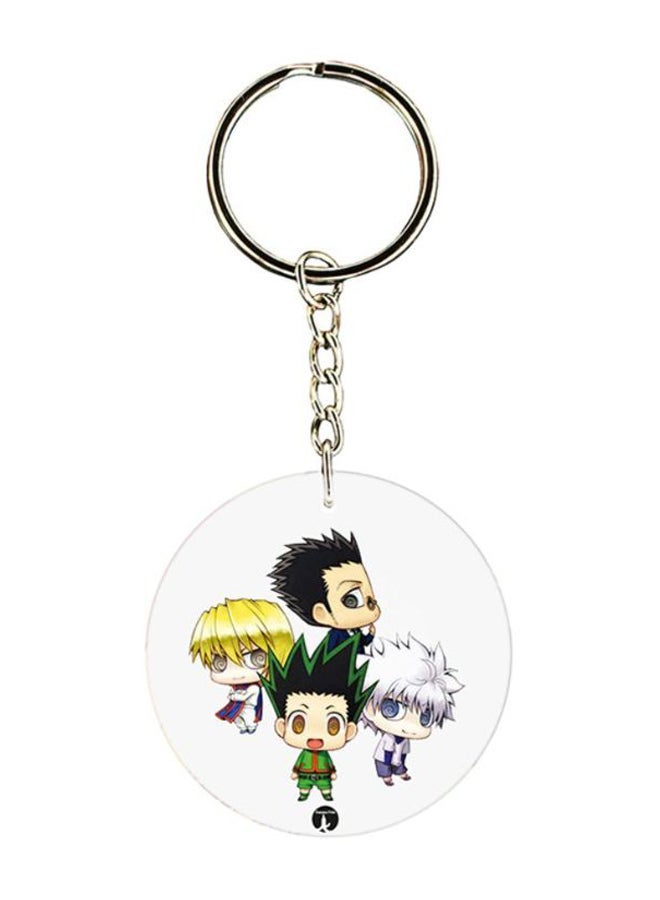 BP Double Sided Anime Hunter X Printed Keychain Green/White/Black