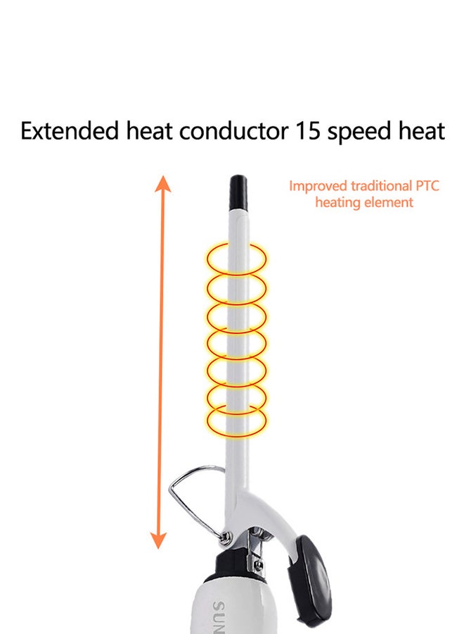 Sunhome - Professional Thin Hair Curler 9mm White/Black 400ml - Image 1