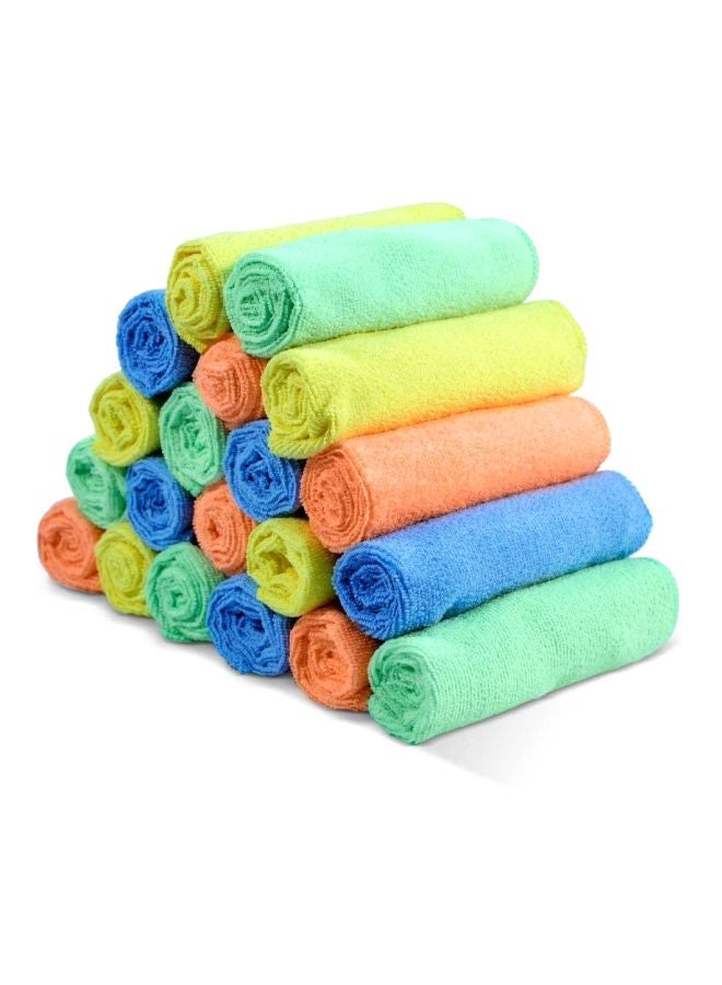 24-Piece Microfiber Cleaning Cloth Set Assorted Colours 40x40centimeter - Image 2