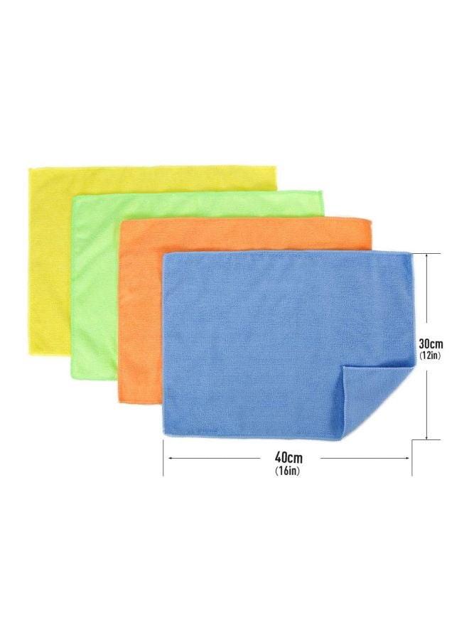 24-Piece Microfiber Cleaning Cloth Set Assorted Colours 40x40centimeter - Image 3