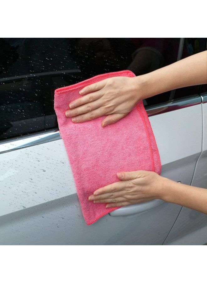 24-Piece Microfiber Cleaning Cloth Set Assorted Colours 40x40centimeter - Image 4