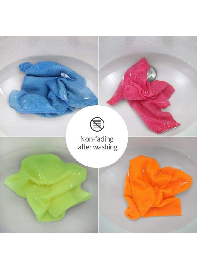 24-Piece Microfiber Cleaning Cloth Set Assorted Colours 40x40centimeter - Image 5