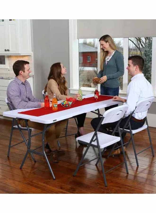 Lifetime - 4-Legs Folding Chair White/Black 50.7x47.9x84.5cm - Image 1