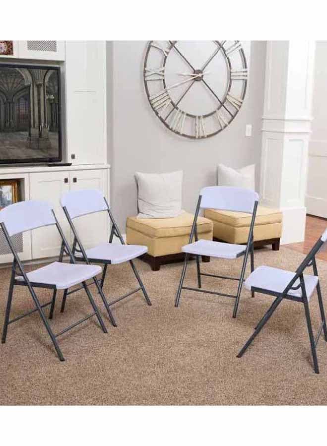 Lifetime - 4-Legs Folding Chair White/Black 50.7x47.9x84.5cm - Image 1