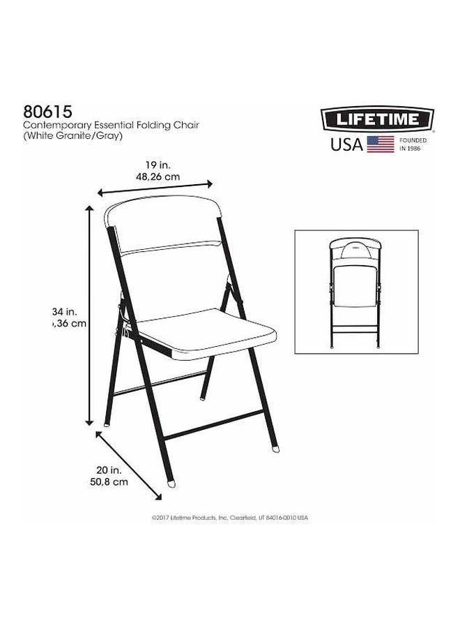 Lifetime - 4-Legs Folding Chair White/Black 50.7x47.9x84.5cm - Image 1