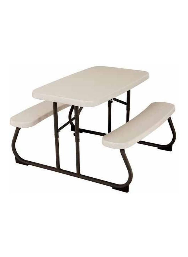 Lifetime Foldable Picnic Table Beige/Black 101x95x53.4cm  - Image 1