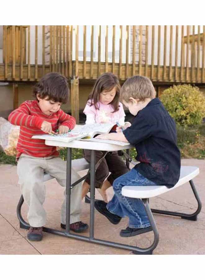 Lifetime Foldable Picnic Table Beige/Black 101x95x53.4cm  - Image 3