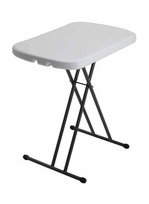 Foldable Personal Table White/Black 65.8 x45.5 x71.1cm