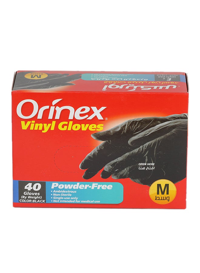 40-Piece Vinyl Medium Gloves Black - v1603095503/N41190036A_1