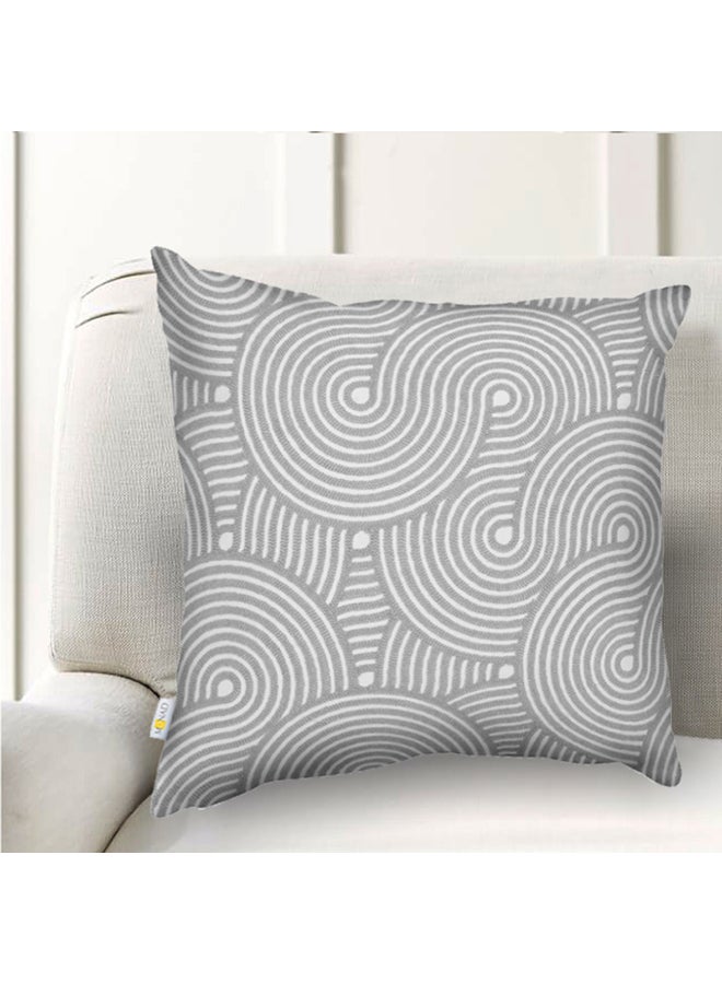 Donetella Decorative Embroidered Cushion Cover Grey 45x45cm  - Image 2