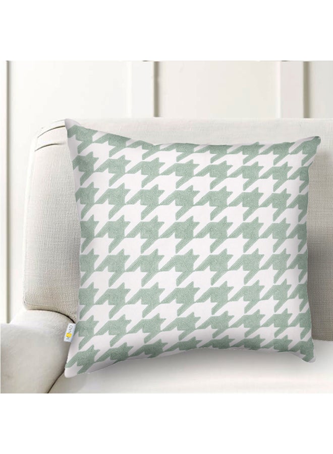 Donetella Decorative Embroidered Cushion Cover Green/White 45x45centimeter  - Image 2