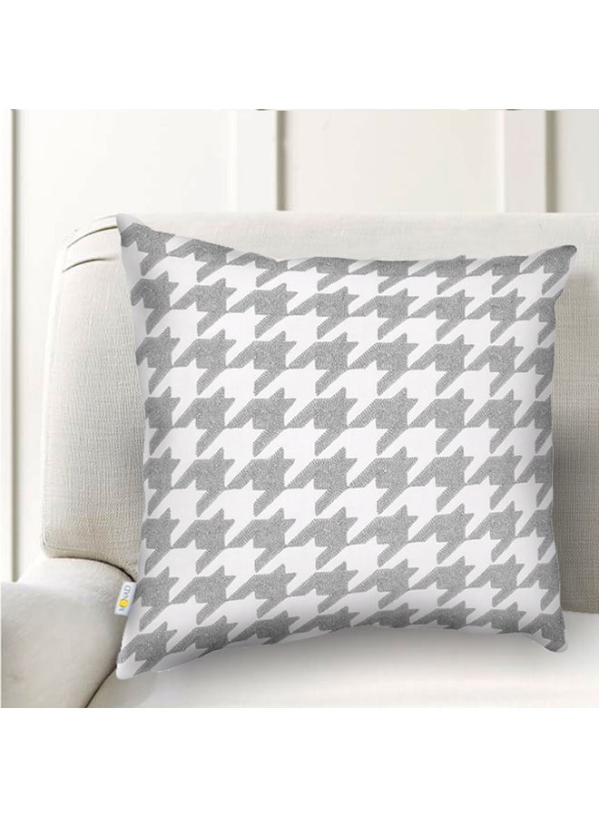 Donetella Decorative Embroidered Cushion Cover Grey/White 45x45cm  - Image 2